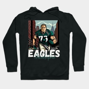 Philadelphia eagles football player graphic design cartoon style beautiful artwork Hoodie